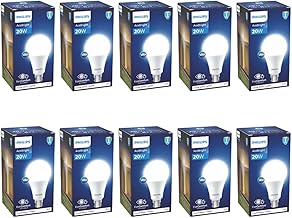Philips 20-watt LED Bulb |AceBright High Wattage LED Bulb|Base: B22, Light Bulb for Home | Crystal White, Pack of 10
