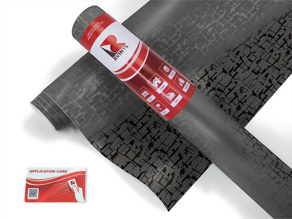 Rwraps 3D Camouflage Vinyl Car Wrap Film Sheet Roll with Air Release Technology - 5ft x 25yd, 3D Night Shade