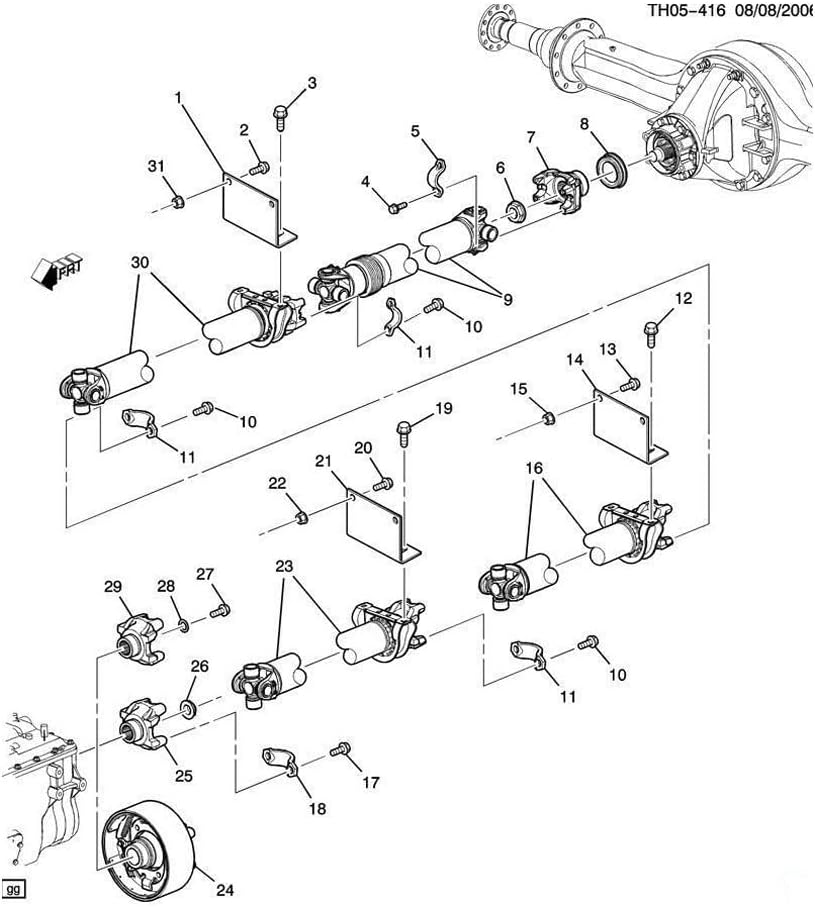for 2005-2009 for Chevrolet Topkick and GMC Kodiak Transmission Universal Joint Yoke – OEM Replacement Part 15234914