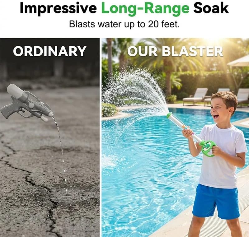 Fireworks‑Style Pull‑Action Water Blaster, 2026 Summer New Shape Water Gun, Fun Spray Accessory, Squirt Gun for Kids, Summer Pool, Backyard, Beach, Birthday Party Outdoor Game Toys (3Pack, 45cm)