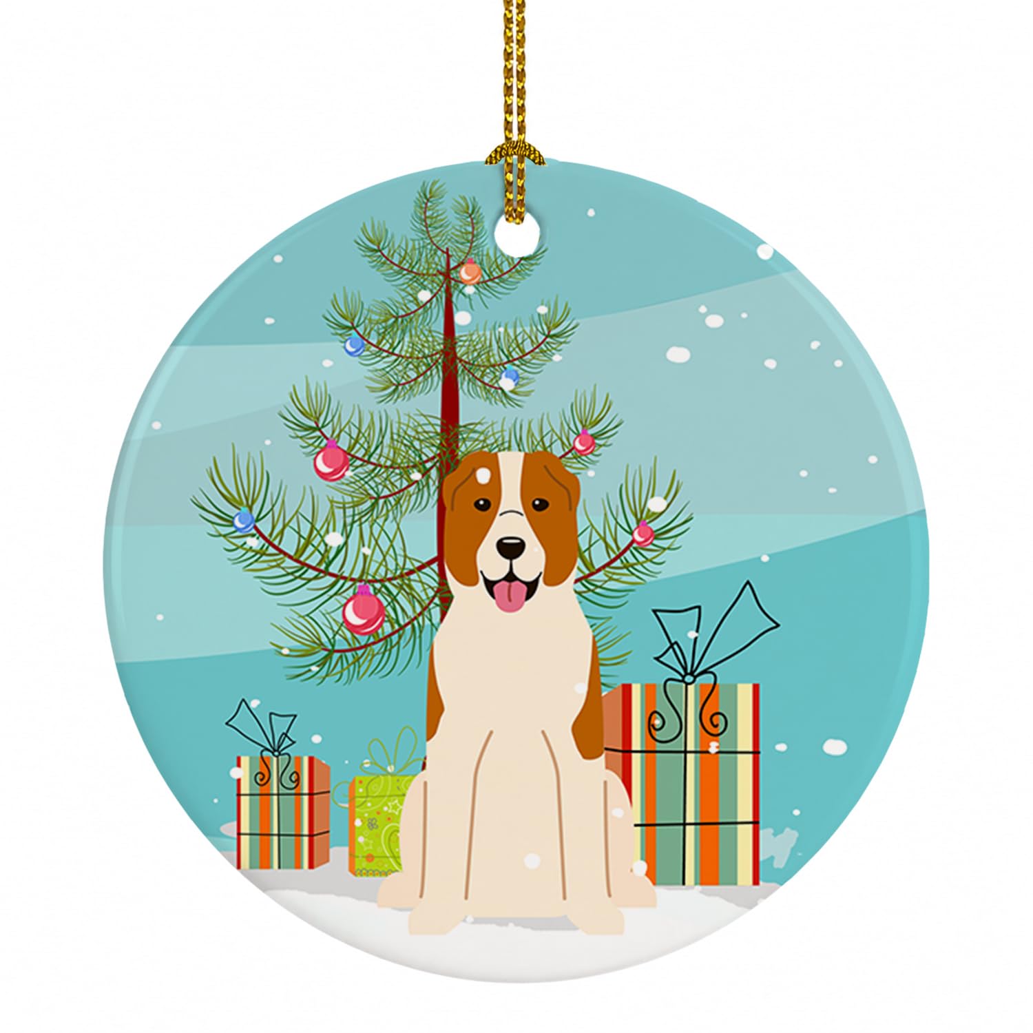 Décoration en céramique Berger d'Asie Centrale pour un Noël en famille