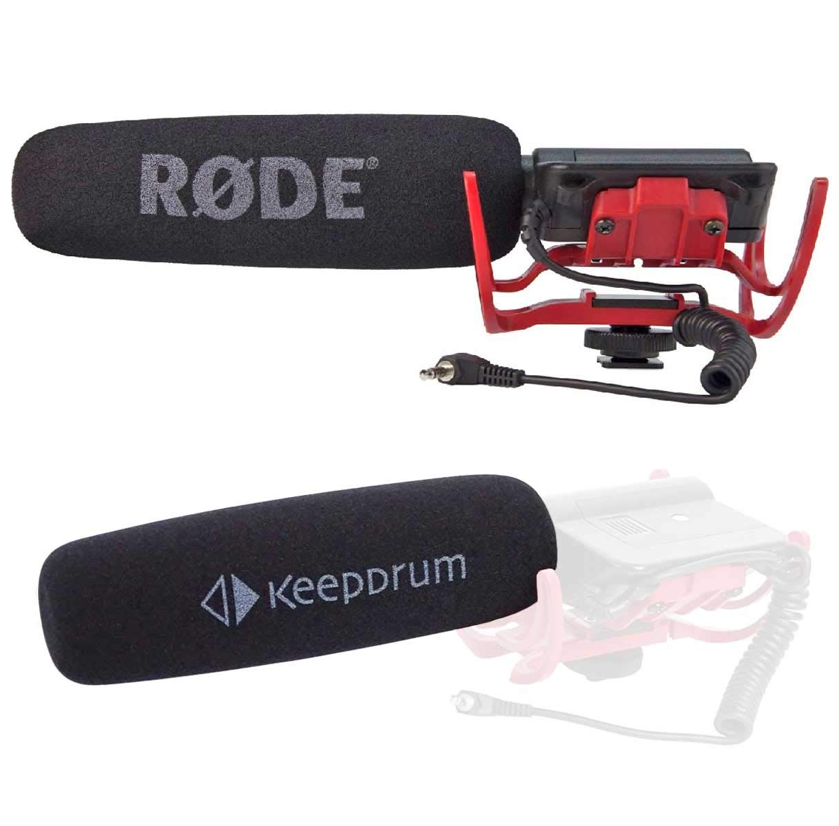 Rode VideoMic Rycote Richtmikrofon Kameramikrofon + keepdrum KDWSVM Popschutz