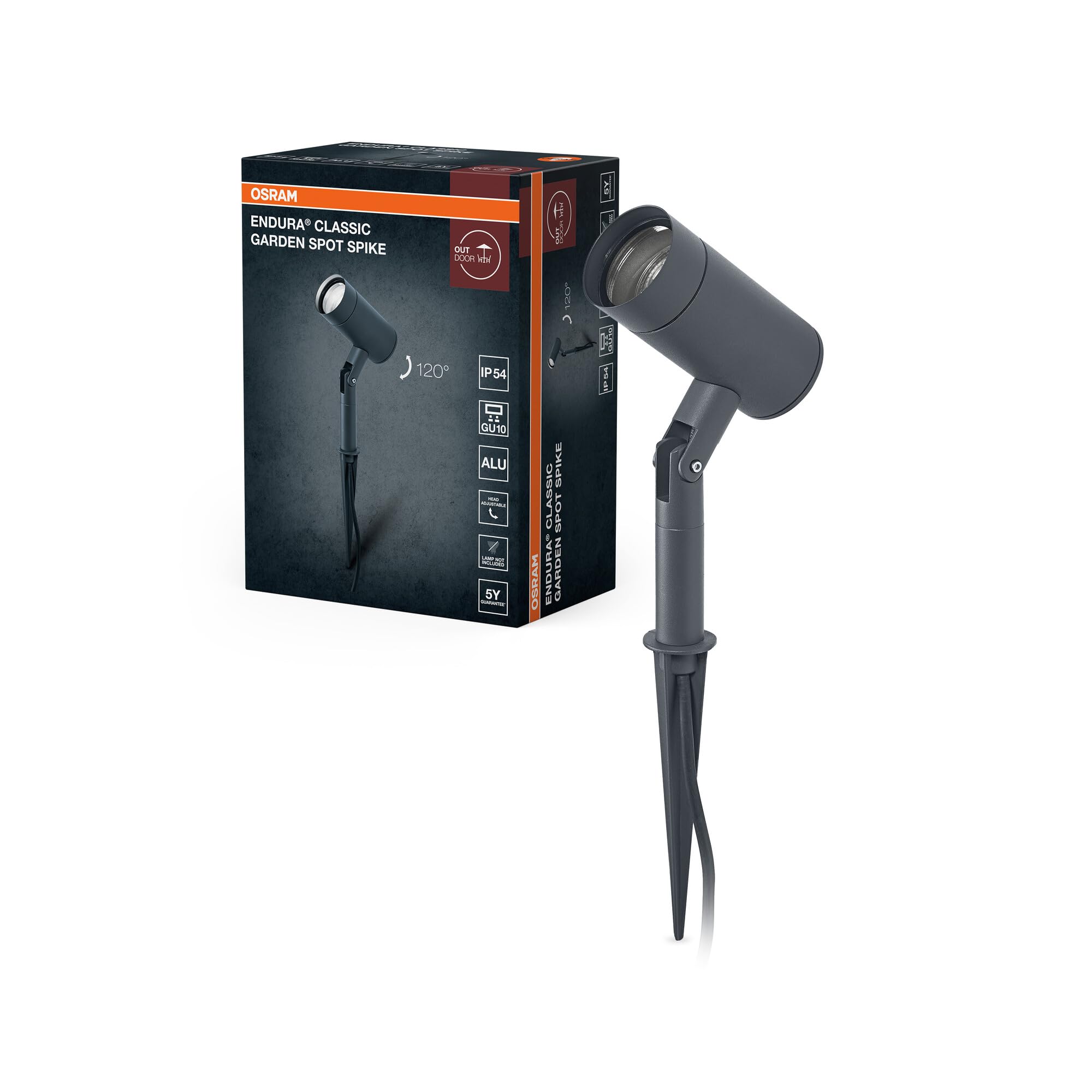 OSRAM ENDURA Garden Outdoor Stake, Black, GU10