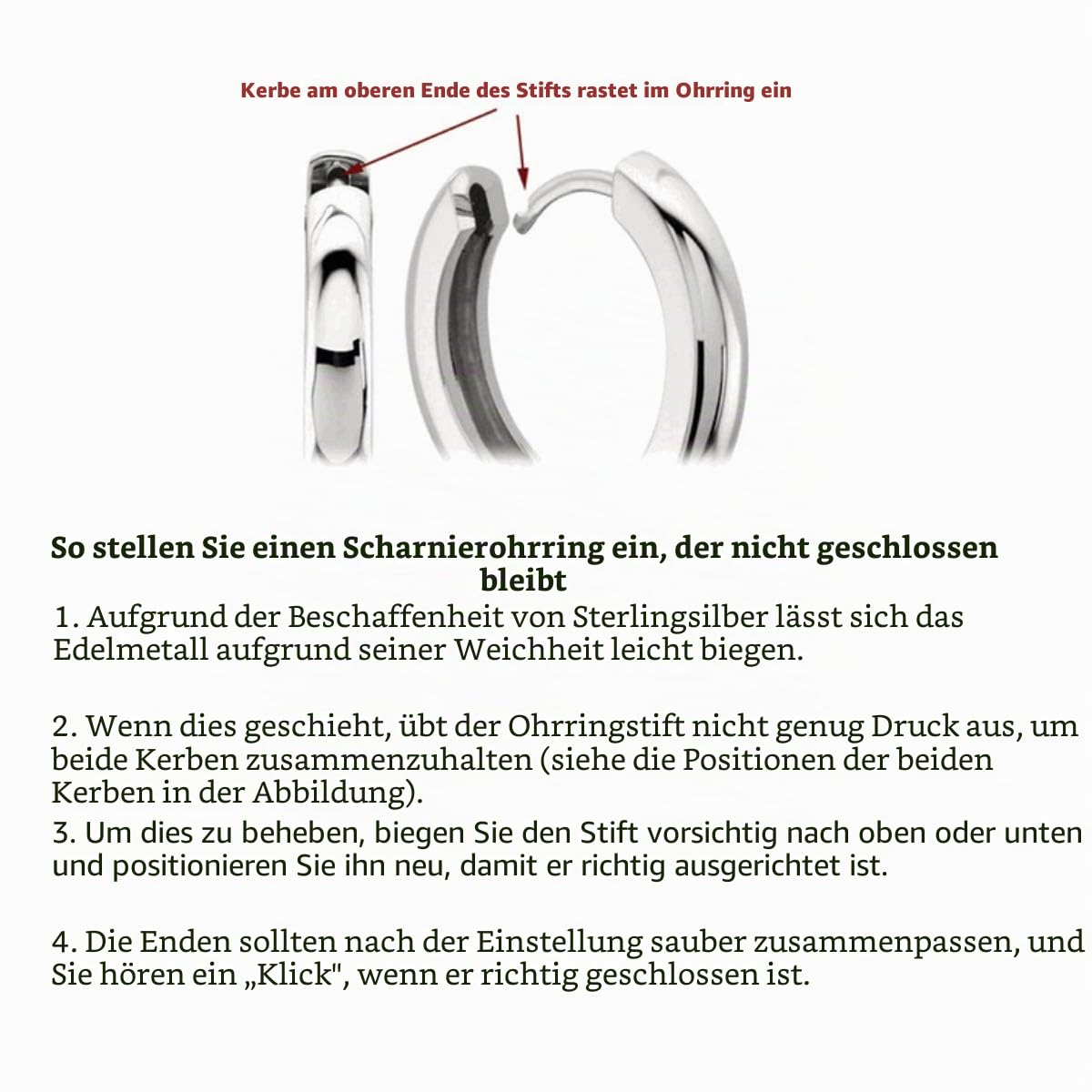 Carleen Damen Creolen Ohrringe Runde Knorpel Klein aus 925 Sterling Silber mit Rundschliff Cubic Zirkonia Schmuck - Durchmesser: 15 mm