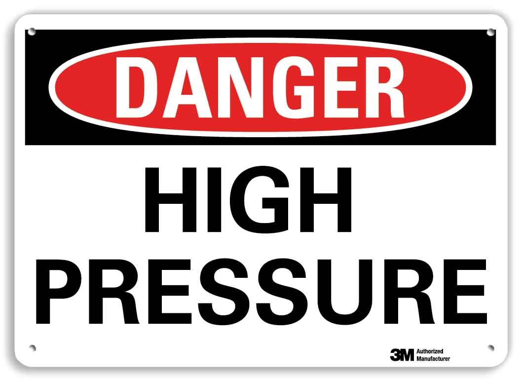 SmartSign “Danger - High Pressure” Sign | 7" x 10" 3M Reflective Aluminum