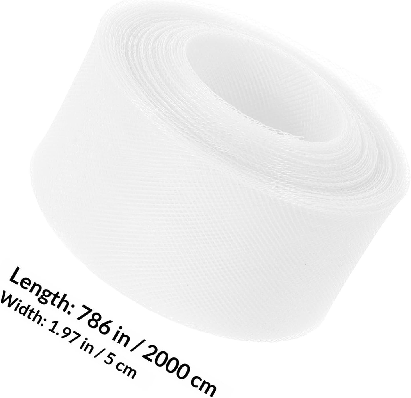 5cm Wide Stiff Polyester Horsehair Mesh Braid Boning Ribbon for Garment Making and DIY Craft Projects, Flexible and Adaptable Boning Trim for Bridal Wear and Dance Skirts
