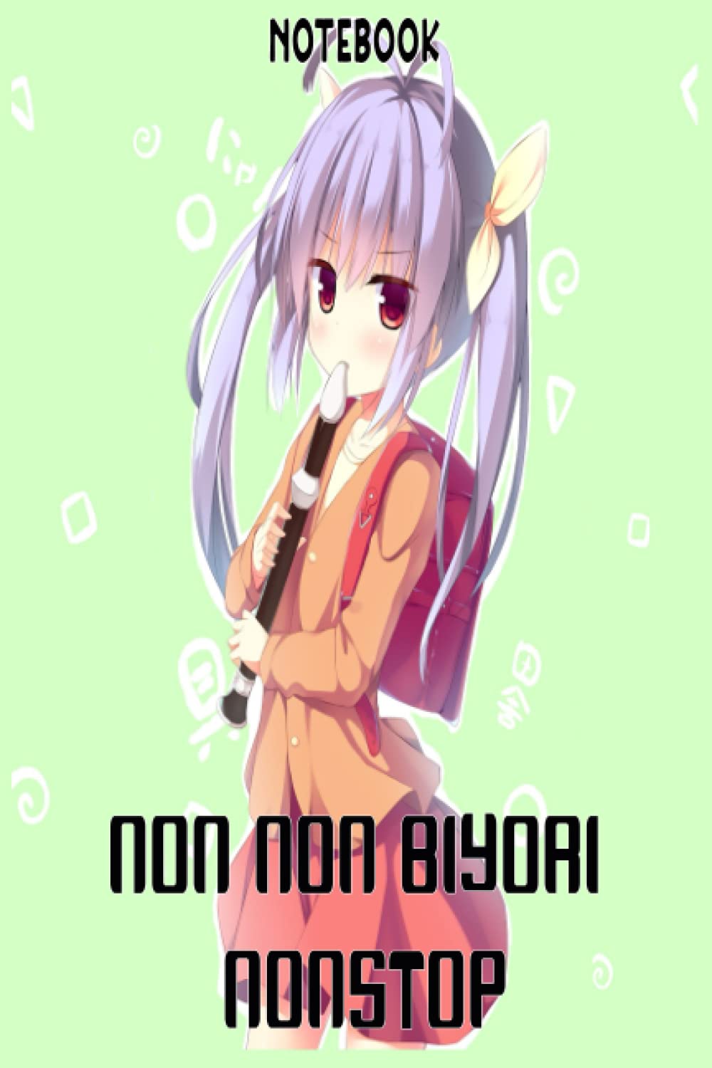 Non Non Biyori Nonstop notebook: Anime Lover Notebook Wide Ruled Composition Note Book Journal With Lined White Paper. Japanese Art Cartoon Manga Red Cloud. (120 Pages, 6 x 9 Inches)