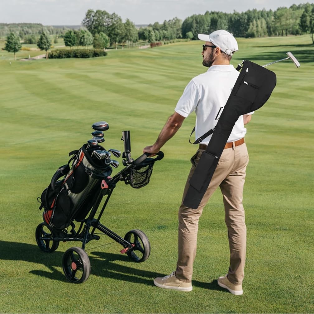 Borsa da golf portatile in nylon, leggera, per il trasporto della domenica, morbida, pieghevole, per mazze da golf, viaggi, borsa da golf impermeabile per donna, uomo