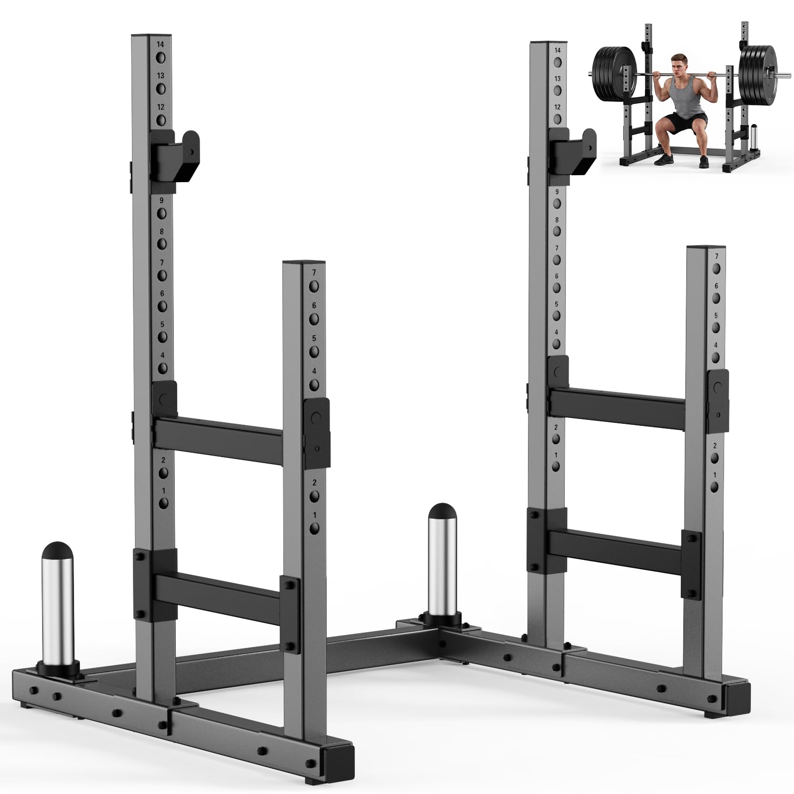 PASYOU Adjustable Squat Power Rack
