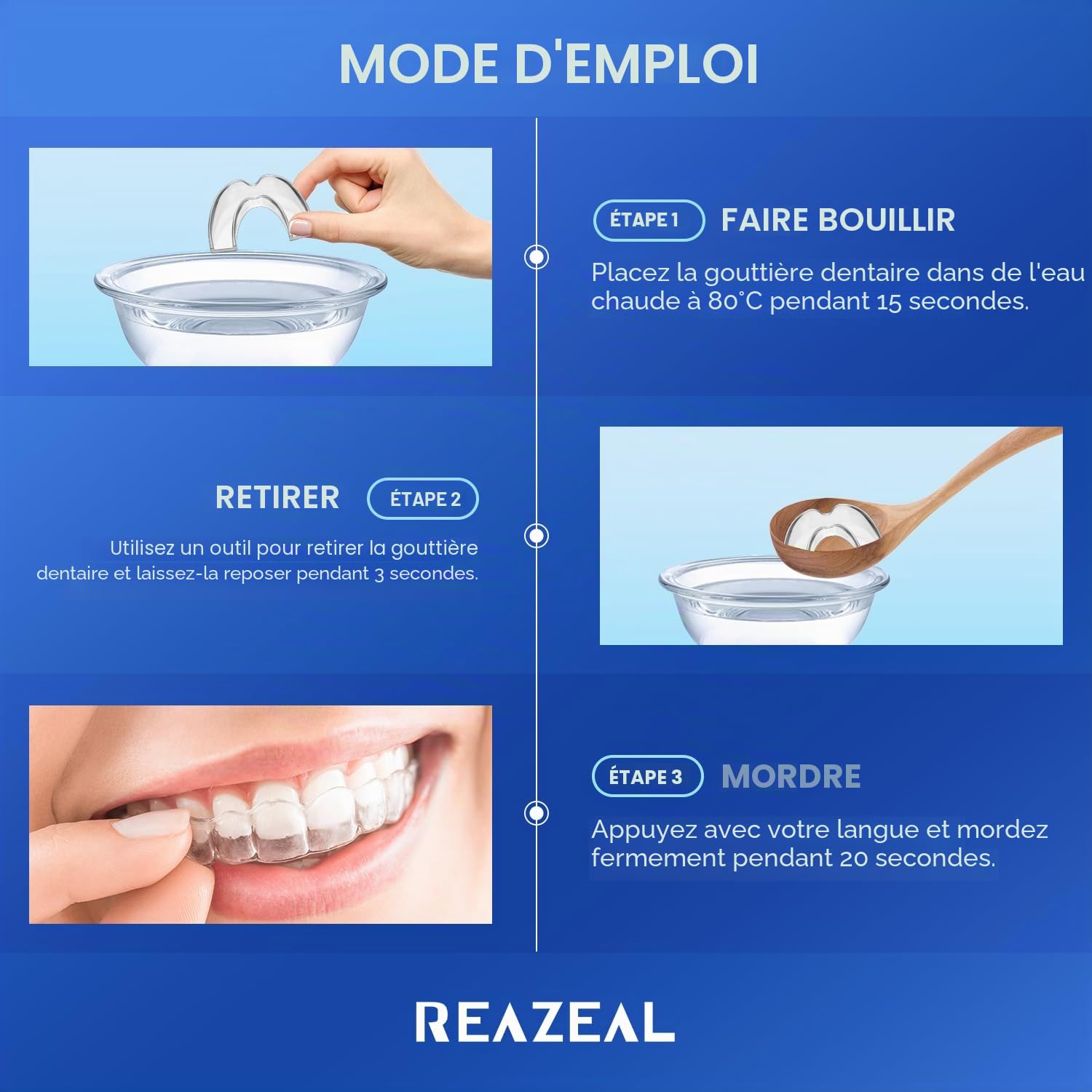 Protège-dents pour le grincement des dents – Garde de nuit pour adulte (4 Packs)