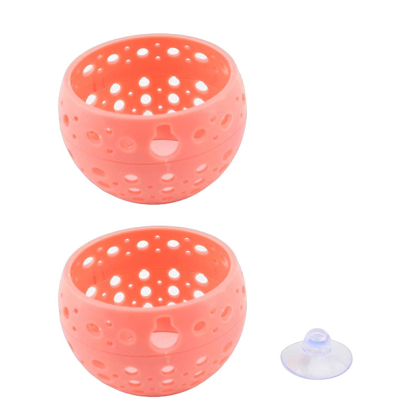 Wakects Aquarium Fish Hideout, 2Pcs Plastic Betta Hammock Cave Lounge Shrimp Dome Hide Betta Habitat Fish Tank Accessories with Suction Cup for Shrimp Guppies Safe Breeding (2 Pack)