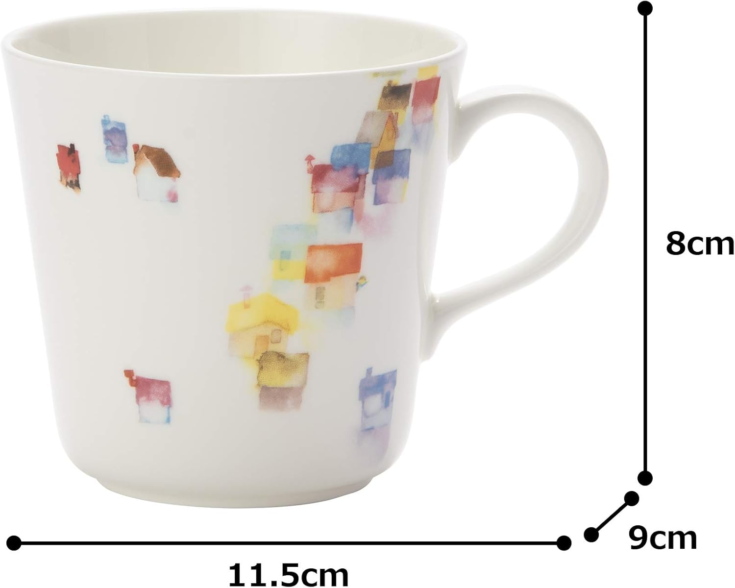 Narumi 52097-2923 Chihiro Iwasaki Mug, Yellow Umbrella, 11.8 fl oz (340 cc), Yellow, Cute, Large, Gift, Microwave Safe, Dishwasher Safe, Made in Japan, Gift Box Included