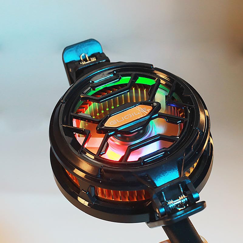Image of Phone Cooler with AI Cooling Mode, RGB Lighting, Real-Time Temperature and Power Display, Strong Magnet and Clip Mount, Ultra-Quiet Fan (FS03)