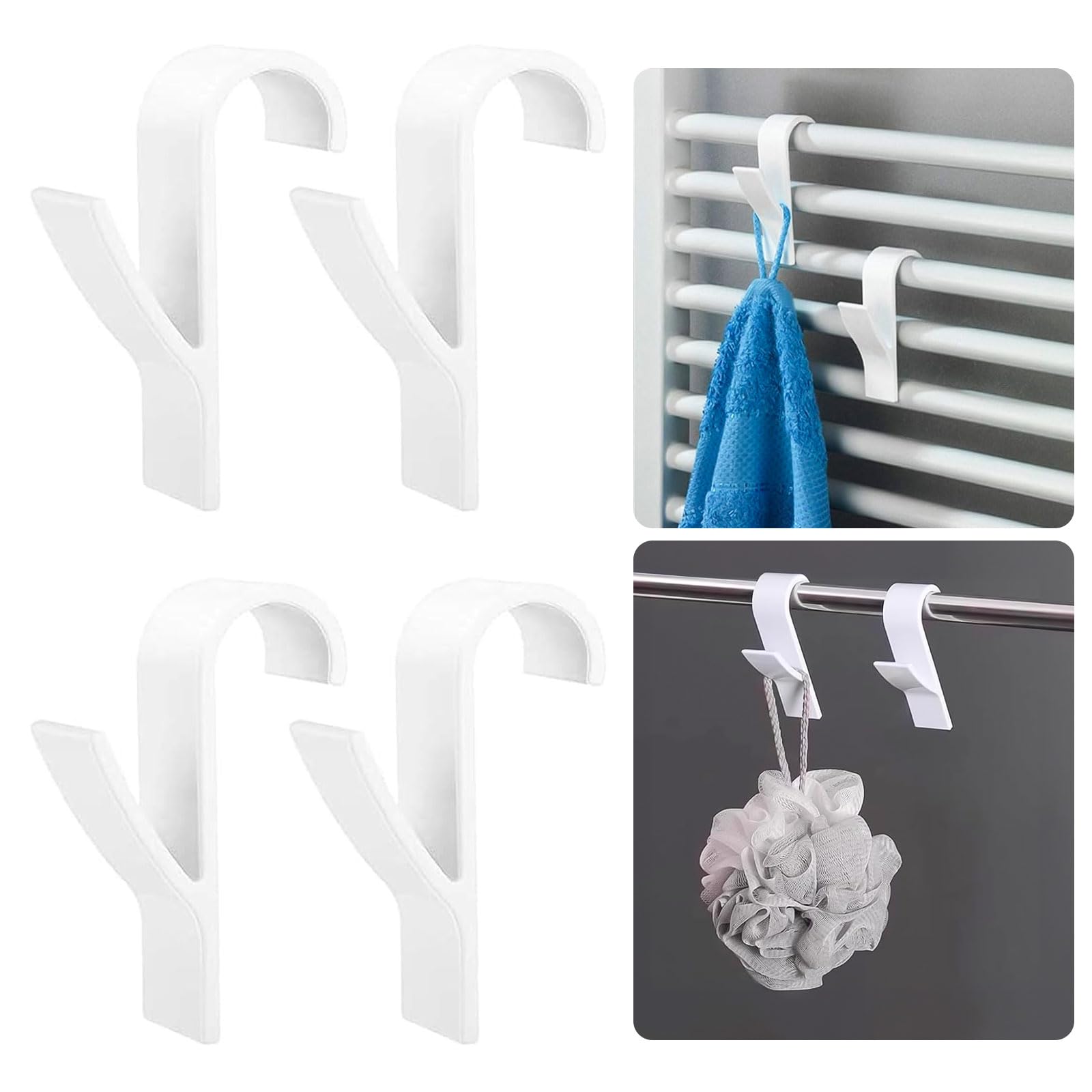 12 Ganci Per Termoarredo Bagno - In ABS Per Asciugamani E Accappatoi - Salvaspazio, Facili Da Installare - Foto 6