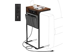 Ergonomic C-Shaped Couch Stand with Charging Convenience