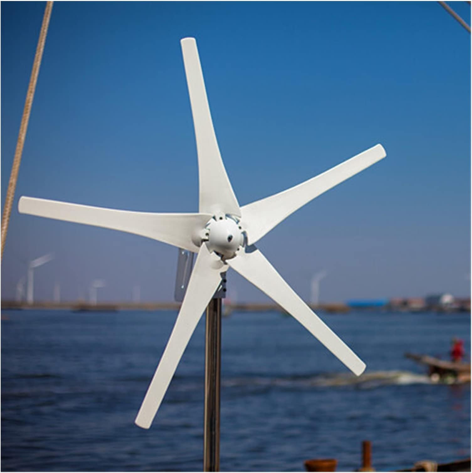 Wind Generator Windmill Generator for Hybrid Solar Wind Power Generation System Combine with Hybrid Charge Controller with Higher Power Generation(Wind Solar Hybrid Co,3 Blades_12)