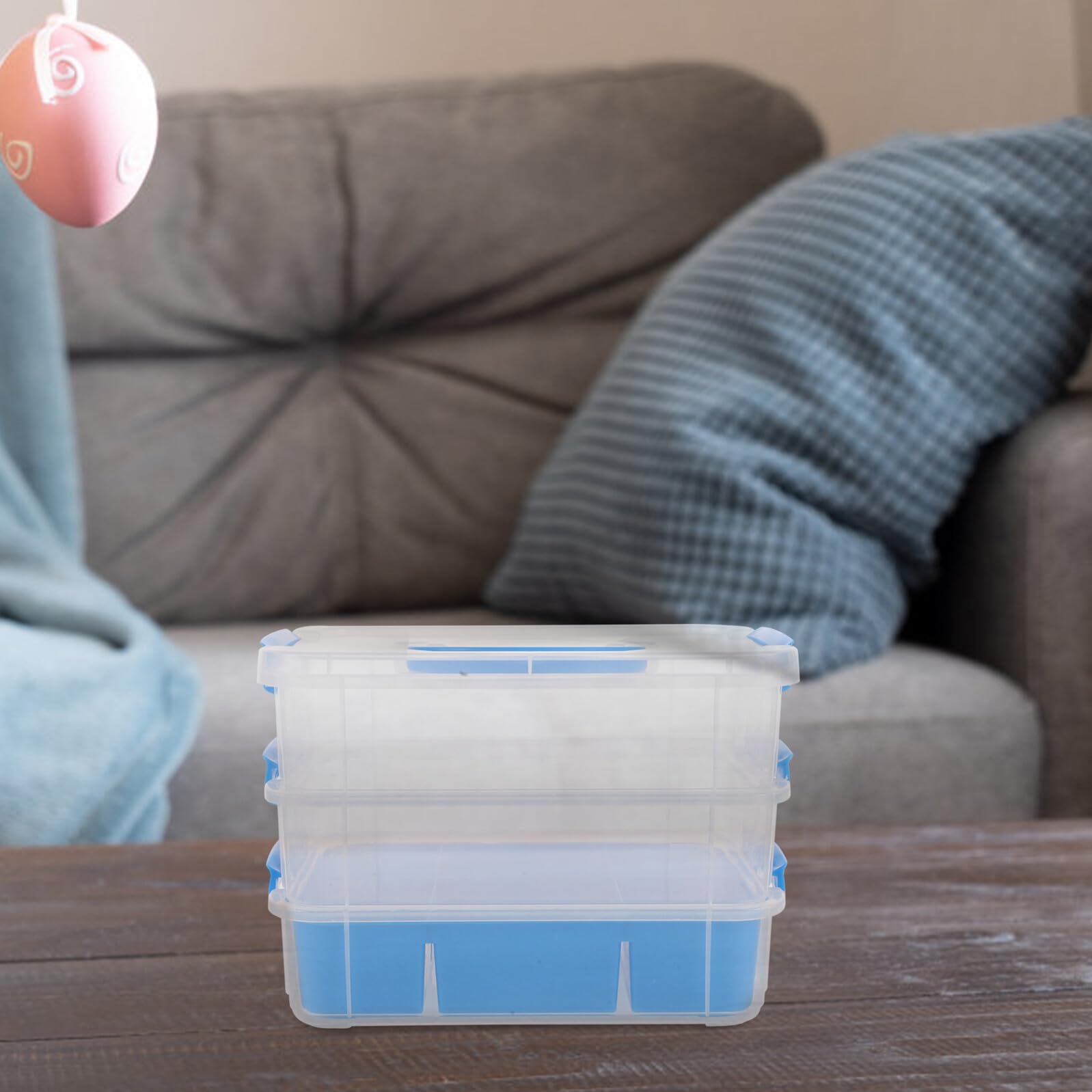 Stapelbare Spielzeugaufbewahrungsbox aus Kunststoff mit Mehreren Fächern für Zuhause und Büro Multifunktionaler Organizer mit Kompartmentiertem Design und Robustem Material