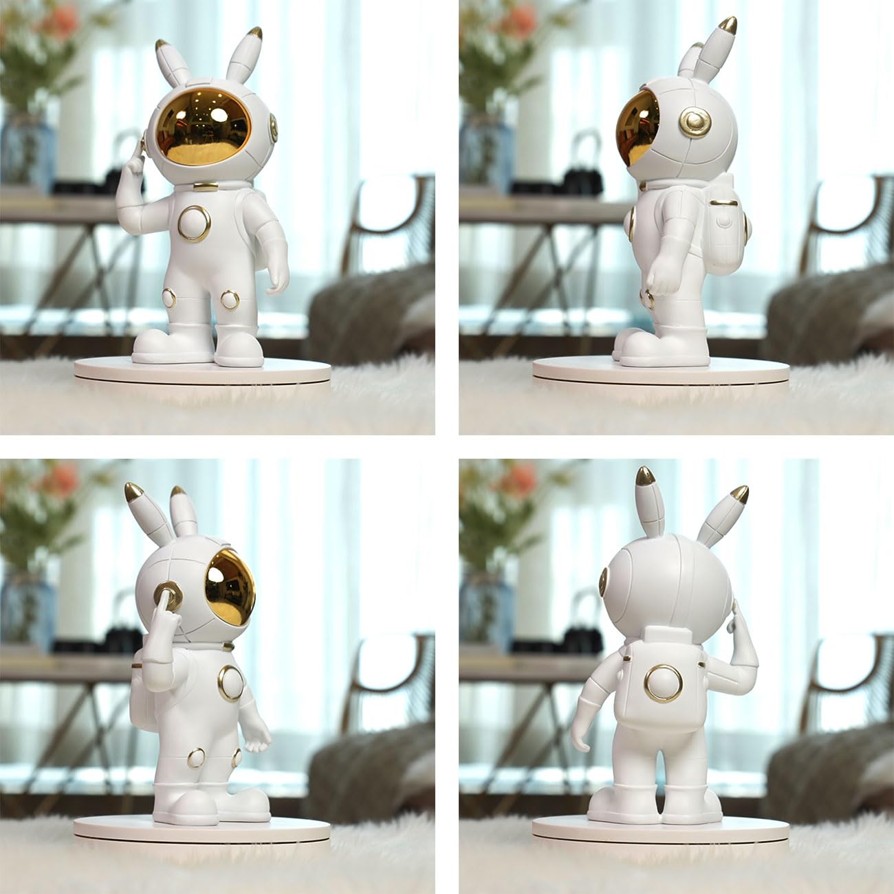 SEINHIJO Astronauta Statuetta Figurina Regali Moderna Statua Scultura Spaceman Decorazione Casa Soprammobili Ornamento Resina Arte 26cm