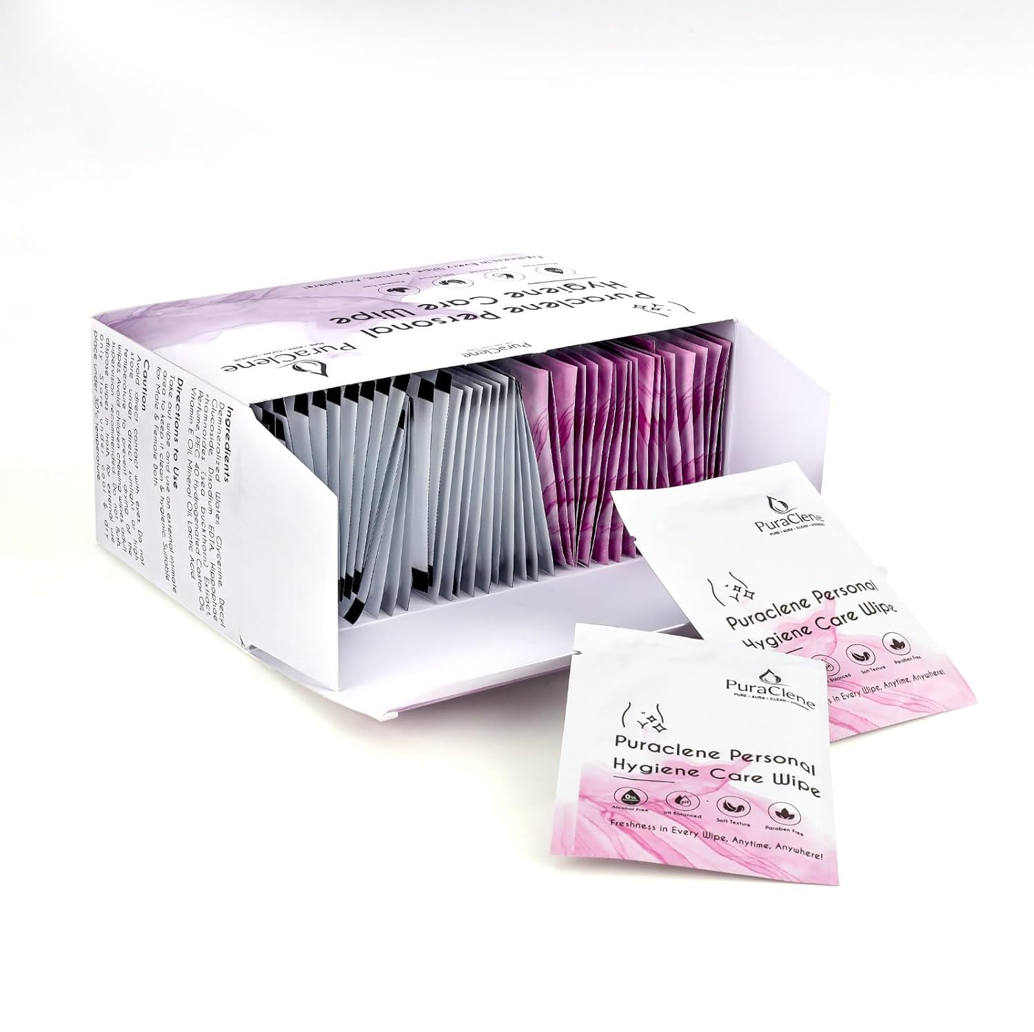 PuraClene Intimate Hygiene Wipes for Women, 50 Wipes 4