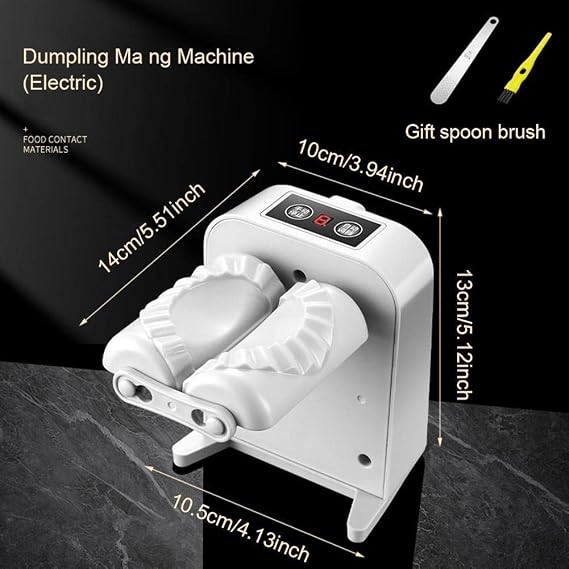 Automatic Electric Dumpling Maker Machine - Auto Dumpling Wonton Empanada Ravioli Press Maker, Household Automatic Dumpling Maker Mould, DIY Dumpling Making Tool for Kitchen (White)