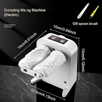 Automatic Electric Dumpling Maker Machine - Auto Dumpling Wonton Empanada Ravioli Press Maker, Household Automatic Dumpling Maker Mould, DIY Dumpling Making Tool for Kitchen (White)