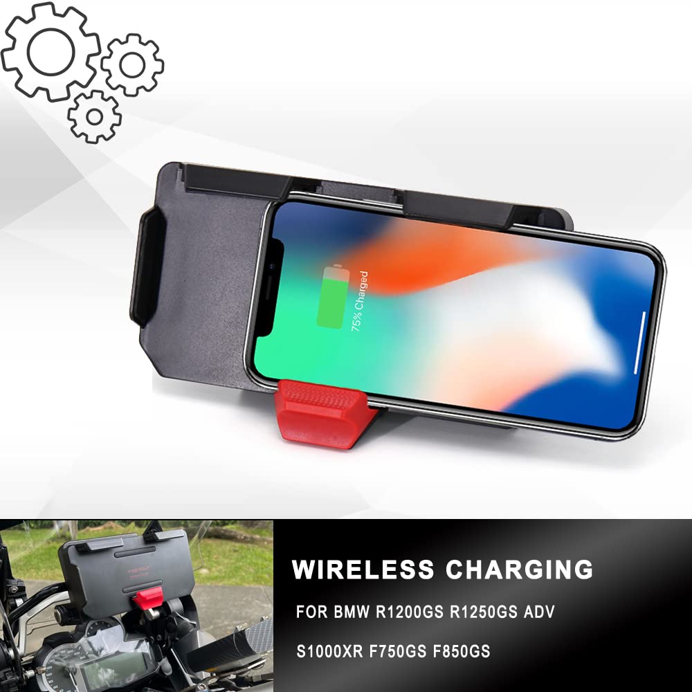 Supporto Telefono Moto BMW Con Ricarica Wireless - Per GS, S1000XR, F Series, Impermeabile IPX6 - Foto 2
