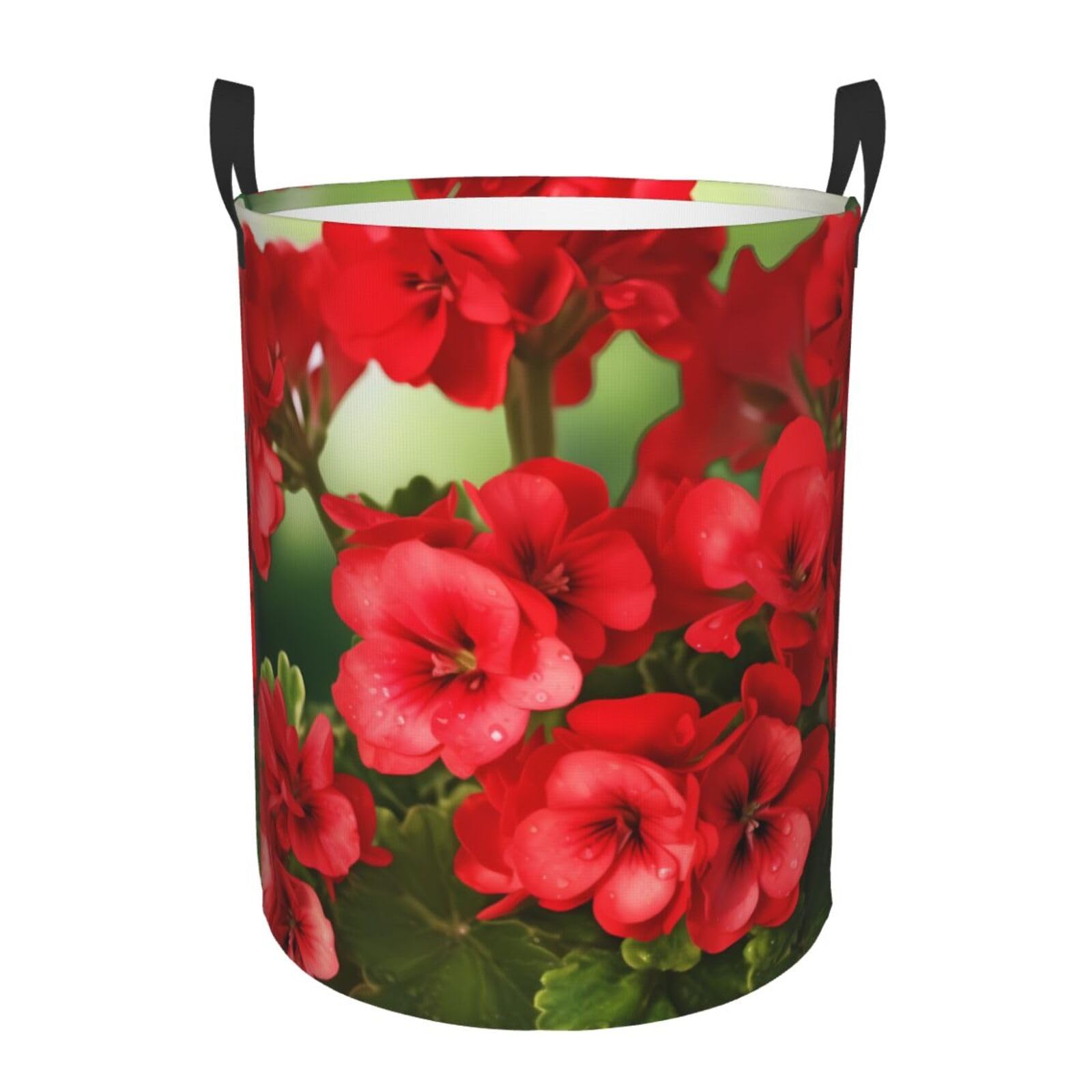 Panier à linge pliable imperméable grand format grand volume géraniums rouges