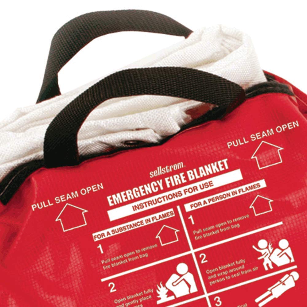 Get Special Price High Temperature Resistant 100% Fiberglass Emergency Fire Blanket with Small Red Vinyl Handle Bag, 6' x 5', White 🔥 High Temperature Resistant 100% Fiberglass Emergency Fire Blanket with Small Red Vinyl Handle Bag, 6' x 5', White