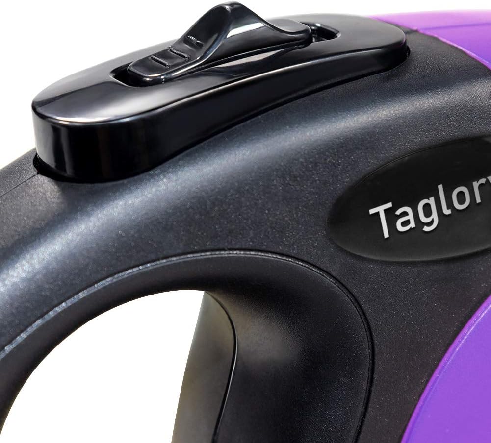 Taglory Retractable Dog Leash, 16ft No Tangle Dog Leash Retractable for Puppy Small Medium Dogs Up to 44 lbs, One-Handed Brake, Pause, Lock, Purple : Pet Supplies