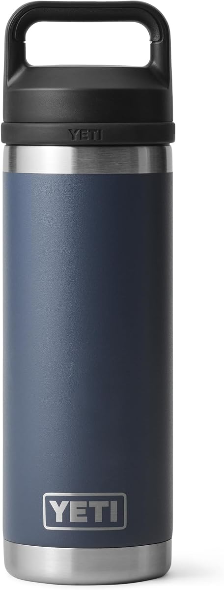 Rambler 18 oz Bottle, Vacuum Insulated, Stainless Steel with Chug Cap, Navy