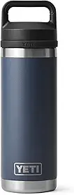 YETI Garrafa Rambler de 580 ml, isolada a vácuo, aço inoxidável com tampa Chug, azul-marinho