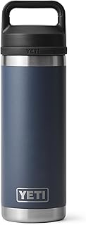 YETI Rambler 18 oz Bottle, Vacuum Insulated, Stainless Steel with Chug Cap, Navy