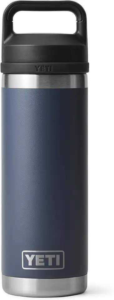 YETI Garrafa Rambler de 580 ml, isolada a vácuo, aço inoxidável com tampa Chug, azul-marinho