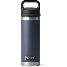 YETI Rambler 18 oz Bottle, Vacuum Insulated, Stainless Steel with Chug Cap, Navy
