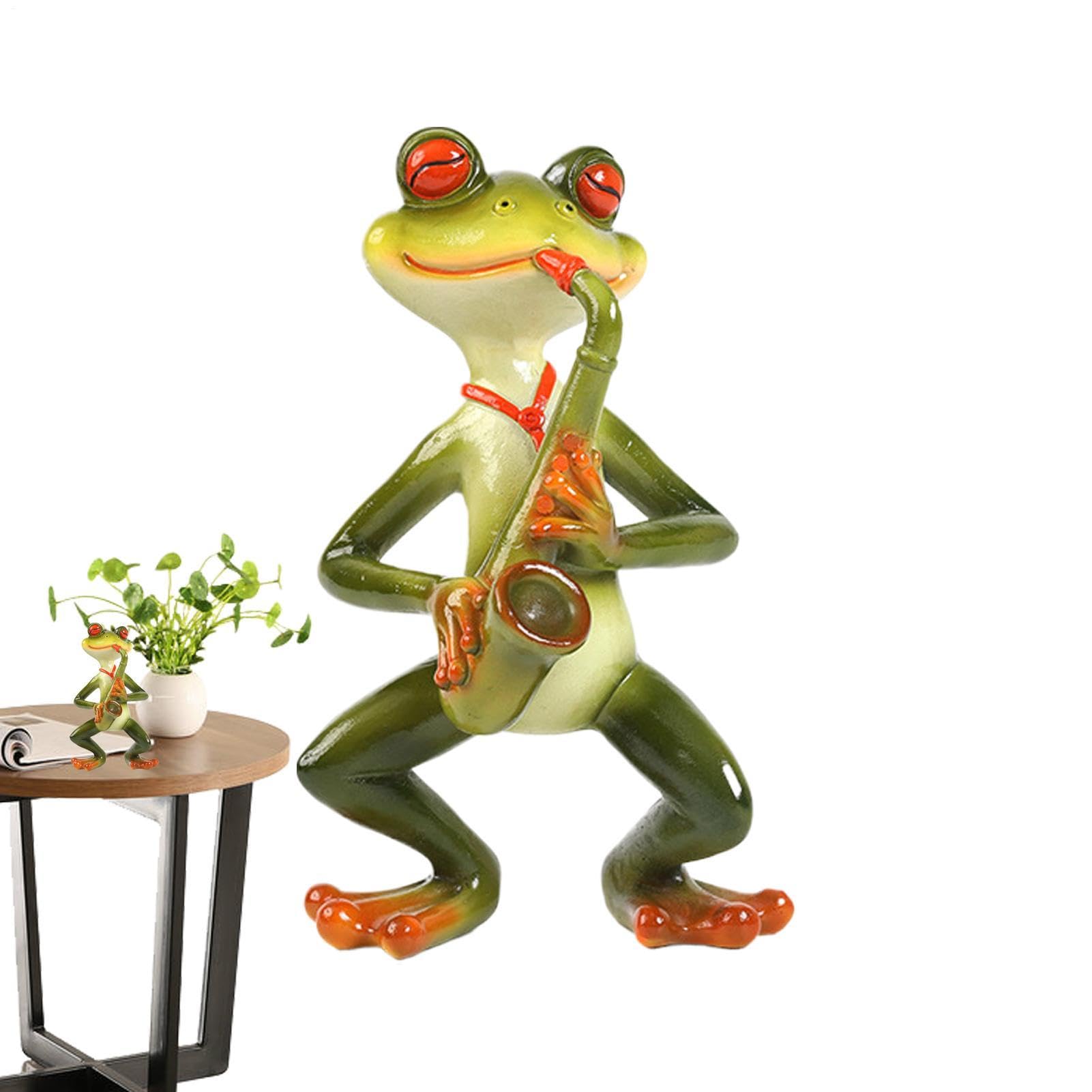 Statue de grenouille anti uv pour jardin décor extérieur durable