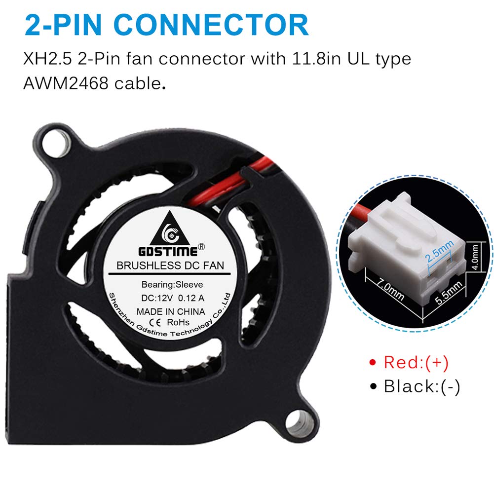 Amazon.com: GDSTIME 50mm Turbo Cooling Fan, 12v Blower Fan