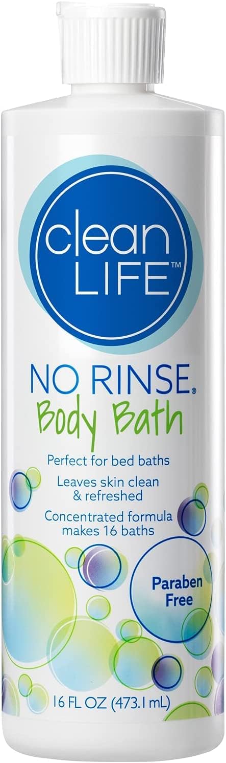 No-Rinse Body Bath, 473 ml - Leaves Skin Clean, Refreshed and Odor-Free, Rinse-Free Formula - Makes 16 Complete Baths