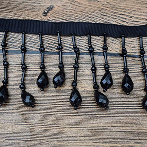 Crystal Pendant Beaded Lace Trim Tassel Diy Stage Clothing Home Curtain Wedding Decorative Accessories Fringe Lace Trim #TOP5