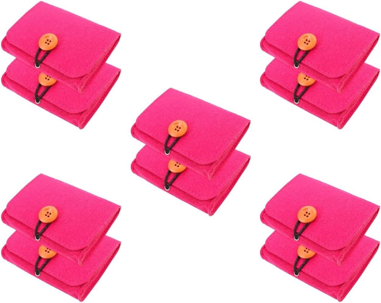 10pcs Storage Pouch Felt Organizer for Bottles Portable Travel Case for Bottles Compact Design