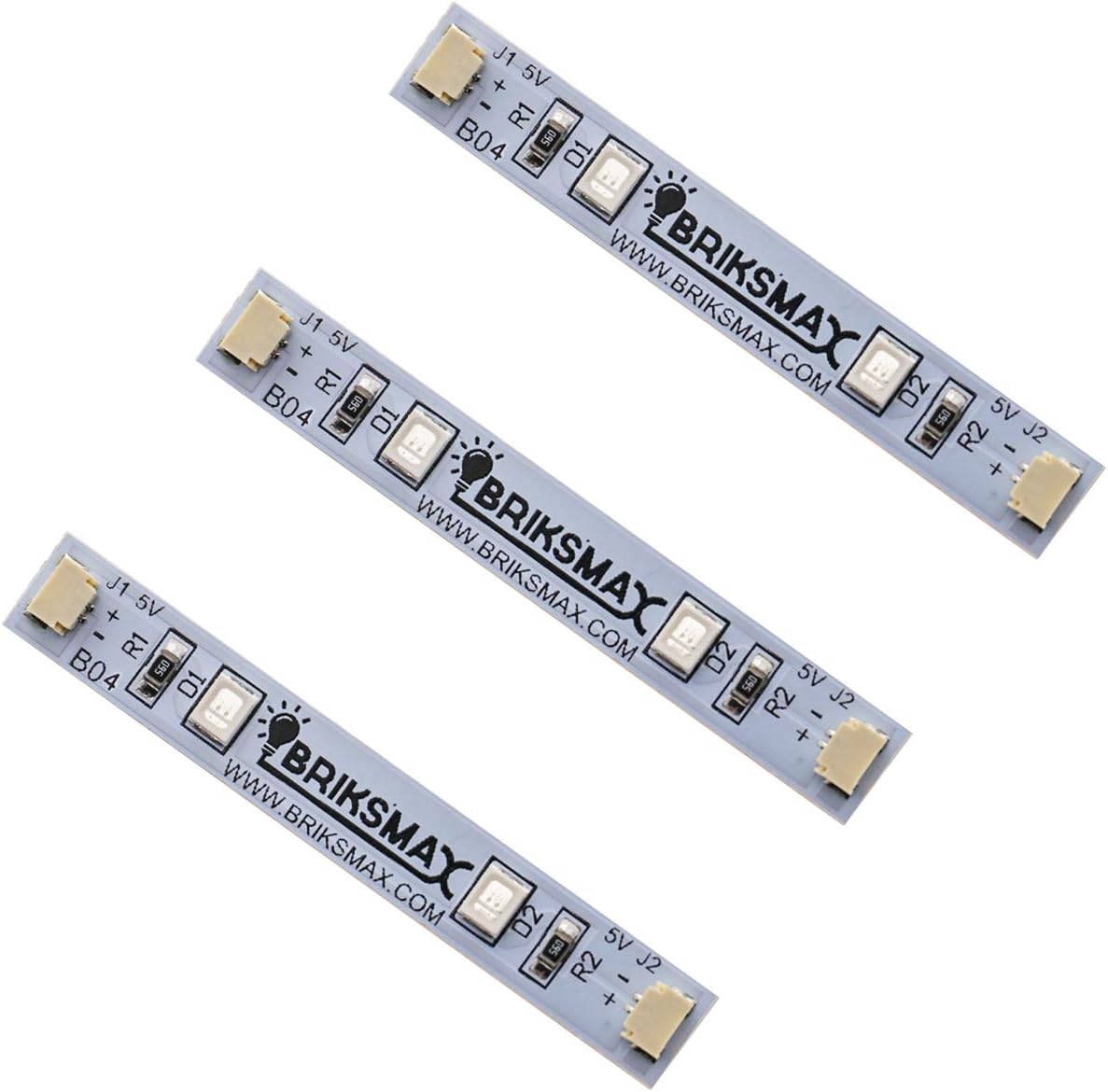 BRIKSMAX LED Strip Lights White Small for DIY Lego/Moc Lighting(3 Pack)