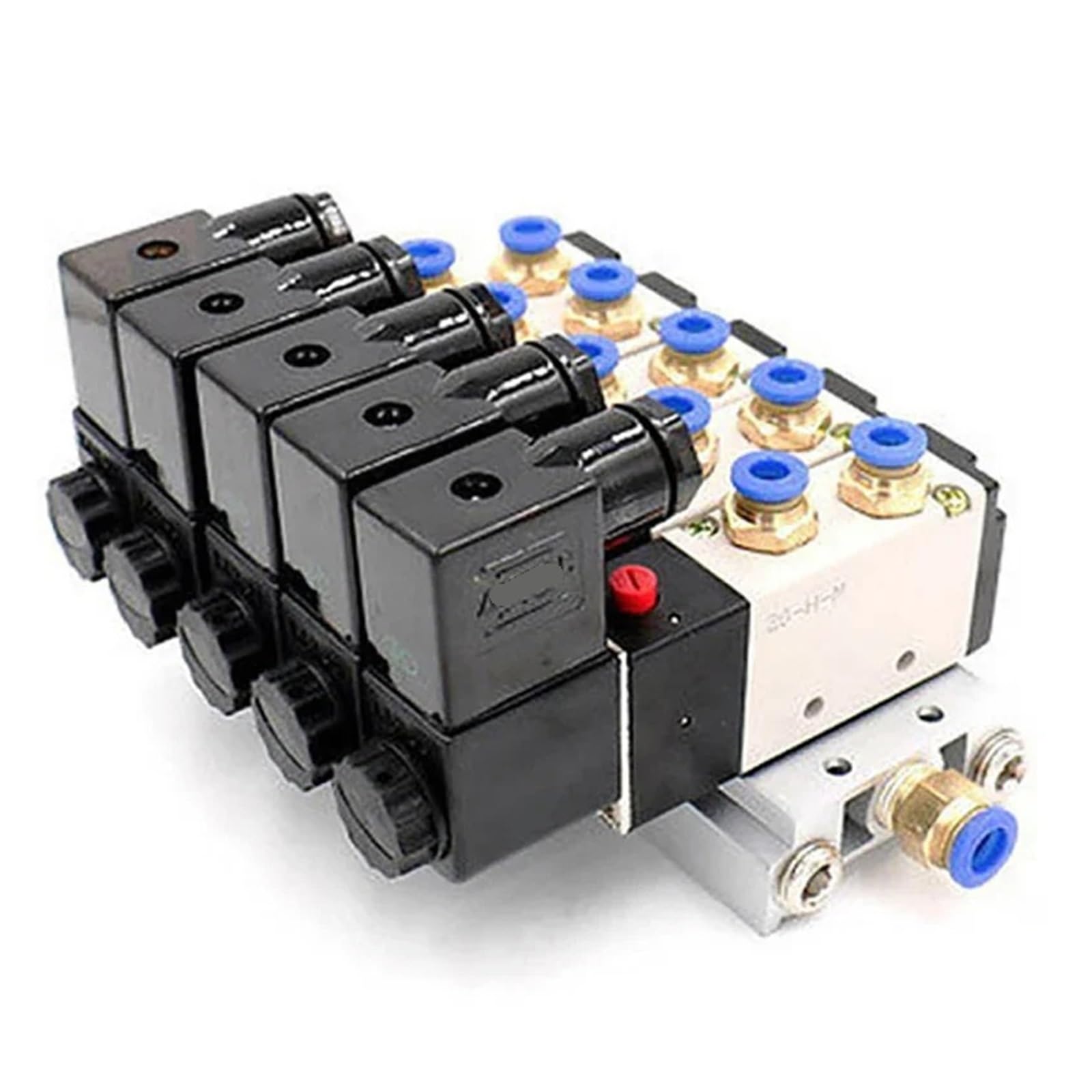 Électrovanne 4V210-08 DC 12V bloc collecteur 3 voies avec raccords 8mm