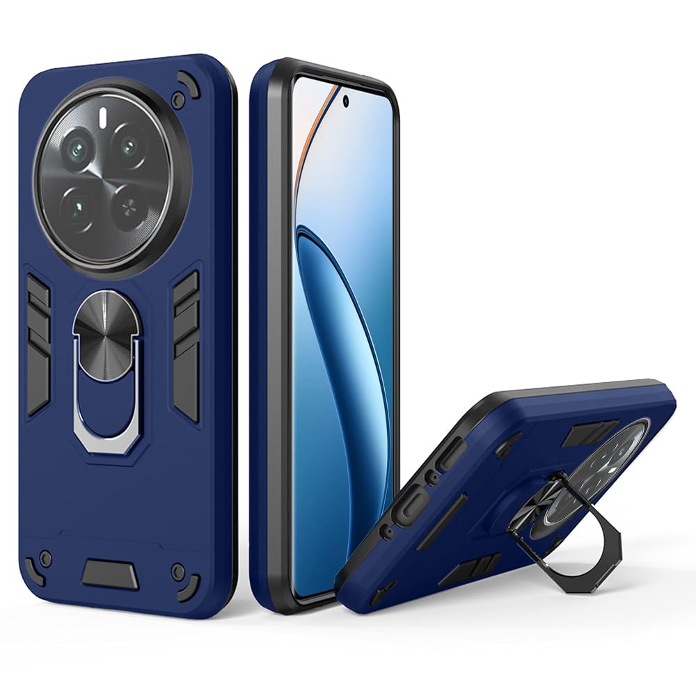 Armor Defender Case | Rotating Ring Holder & Kickstand in-Built | Military Grade Armor | 360 Degree Protection Back Cover for Realme 12 Plus 5G / Narzo 70 Pro 5G / P1 5G (Blue) Armor Defender Case | Rotating Ring Holder & Kickstand in-Built | Military Grade Armor | 360 Degree Protection Back Cover for Realme 12 Plus 5G / Narzo 70 Pro 5G / P1 5G (Blue)