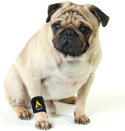 Agon Venda de compresión para pata delantera canina, envoltura compresiva de patas protege la herida, cura y previene lesiones y esguinces, ayuda