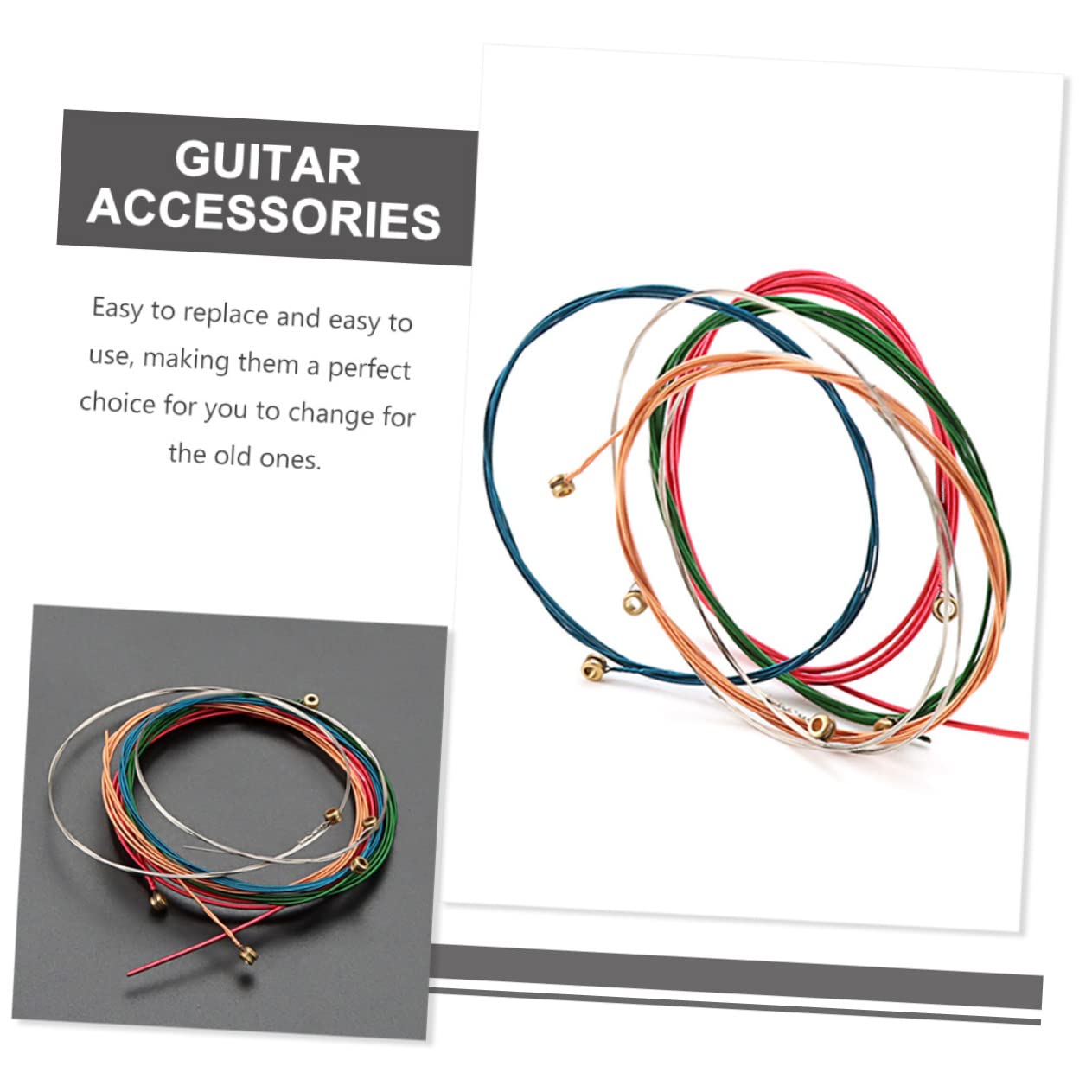 ifundom 30piezas Cuerdas De Guitarra Acústica De Acero Repuesto Para Guitarras Folk Accesorios Musicales Sonido y Resonante