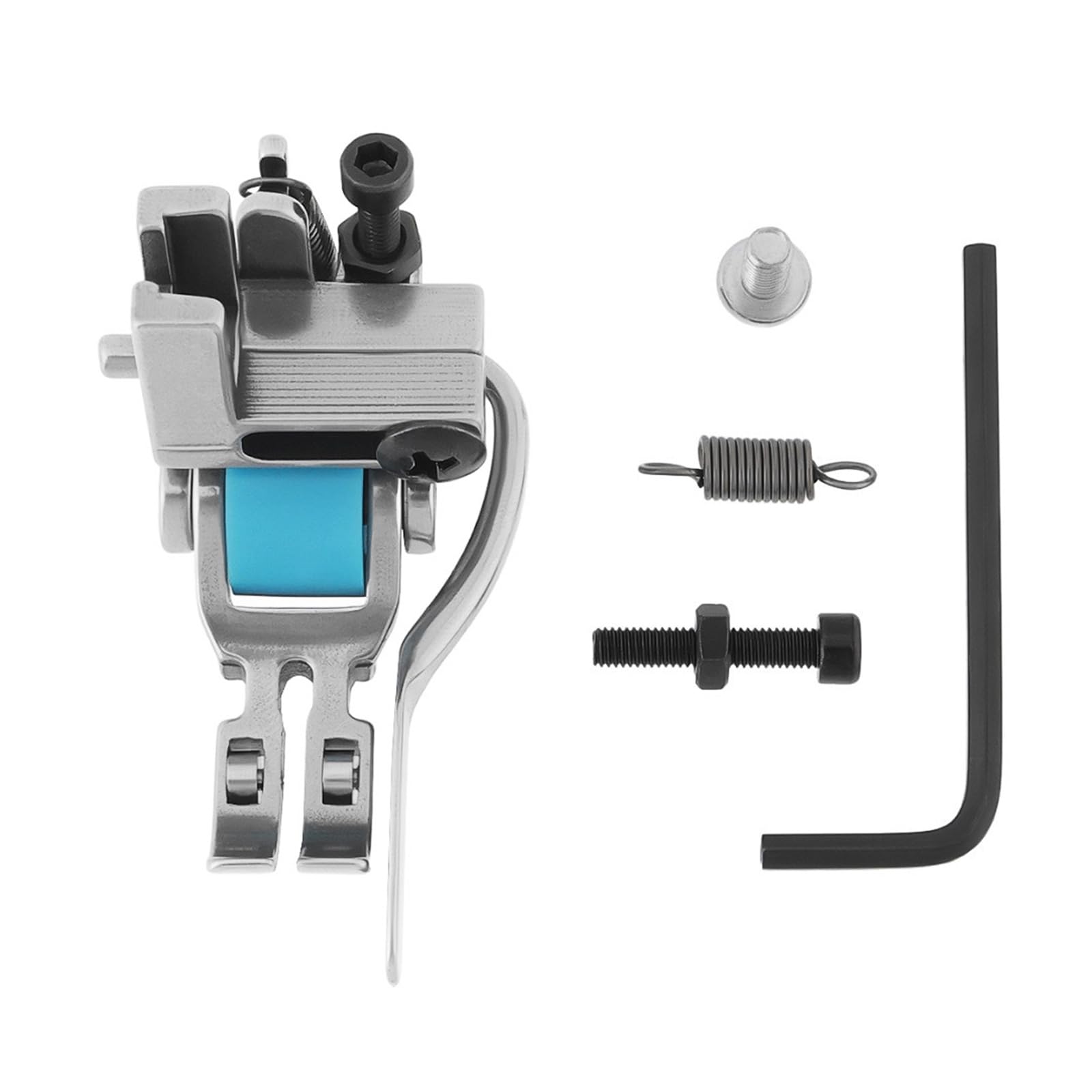 Industrial Presser Foot for Flatbed Machines Extended Base Metal Construction Smooth Cloth Feeding Professional Industrial Presser Foot for Flatbed Machines Extended Base Metal Construction Smooth