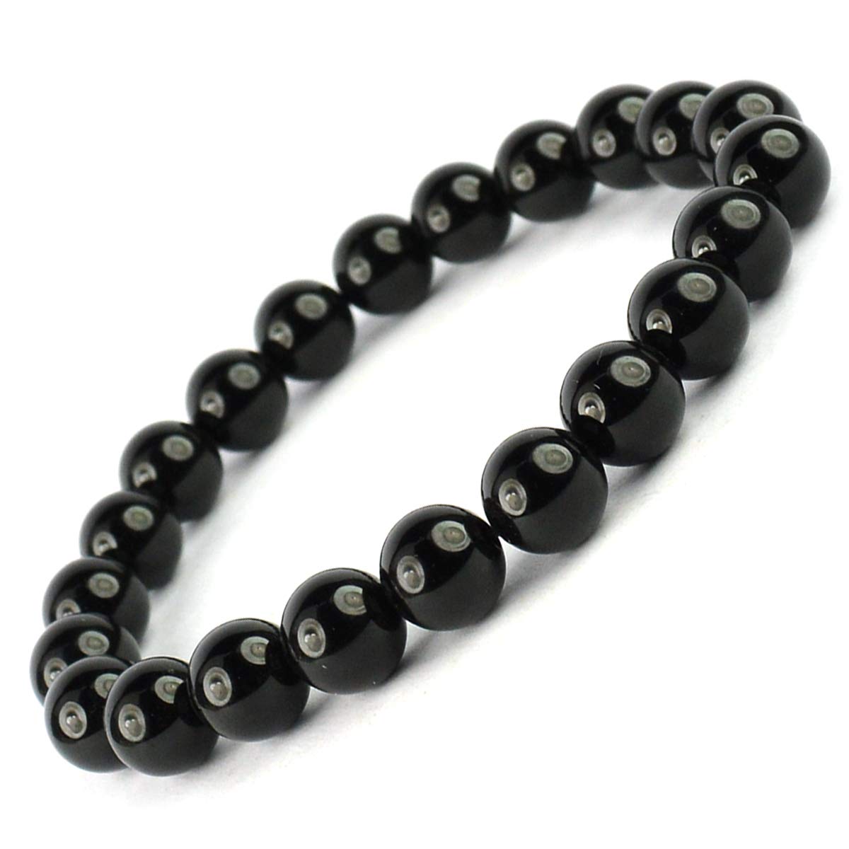 Reiki Crystal Products Unisex Adult Black Onyx Natural Crystal Stone 8mm Beads Round Shape Bracelet for Reiki Healing and Crystal Healing Stone (B08PYJJVL9) Amazon Price History, Amazon Price Tracker