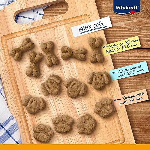 Vitakraft Noshies, Hundeleckerlie, mit hochwertigem Truthahnfleisch, ideal zum Verwöhnen, Vitamine für Haut und Fell (1x 90g) (Packung mit 2)