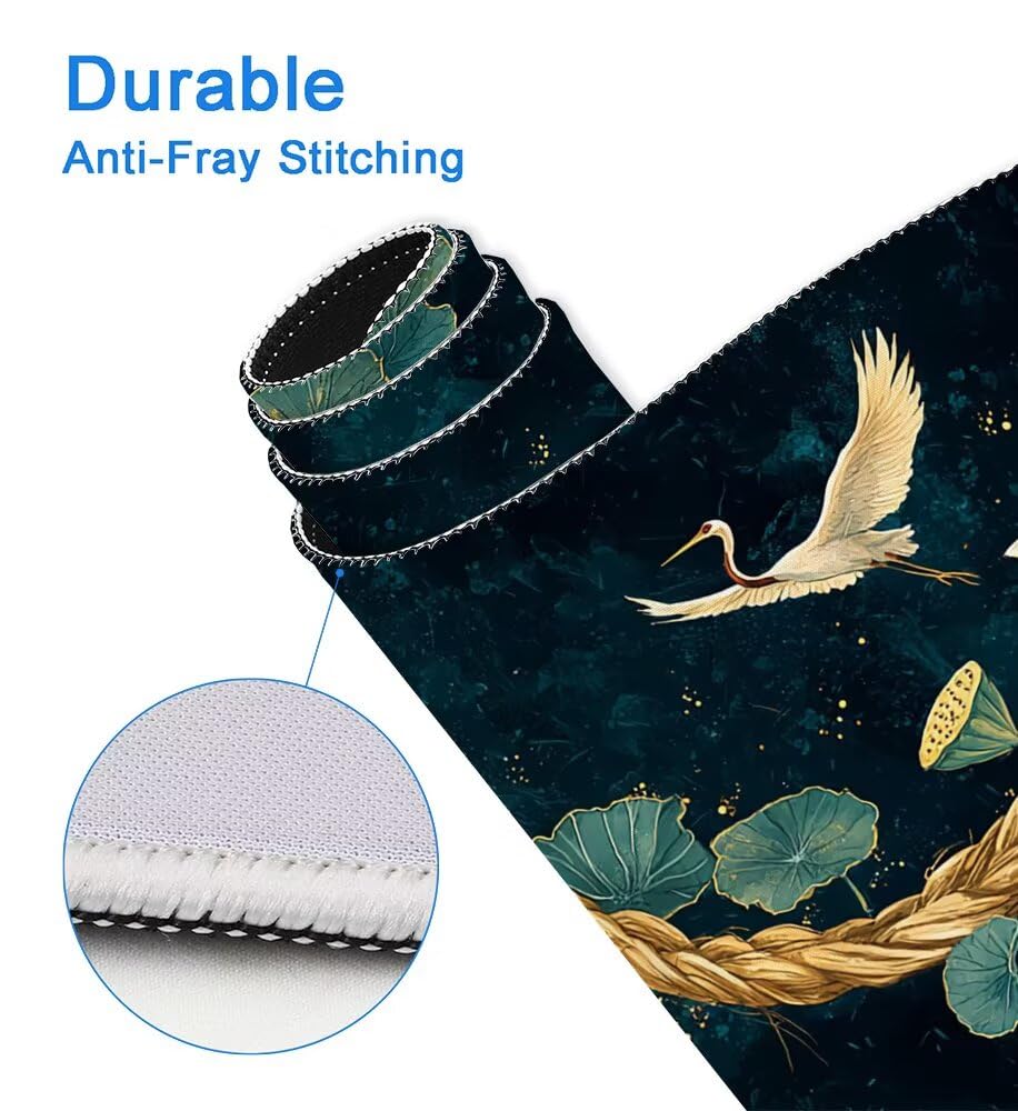 Podkładka pod mysz do gier, duża podkładka pod mysz XXL 1200 x 600 x 3 mm, niebieska pod ręką ze zszytymi krawędziami, podkładka pod mysz do gier XXL, wodoodporna, antypoślizgowa, do komputera
