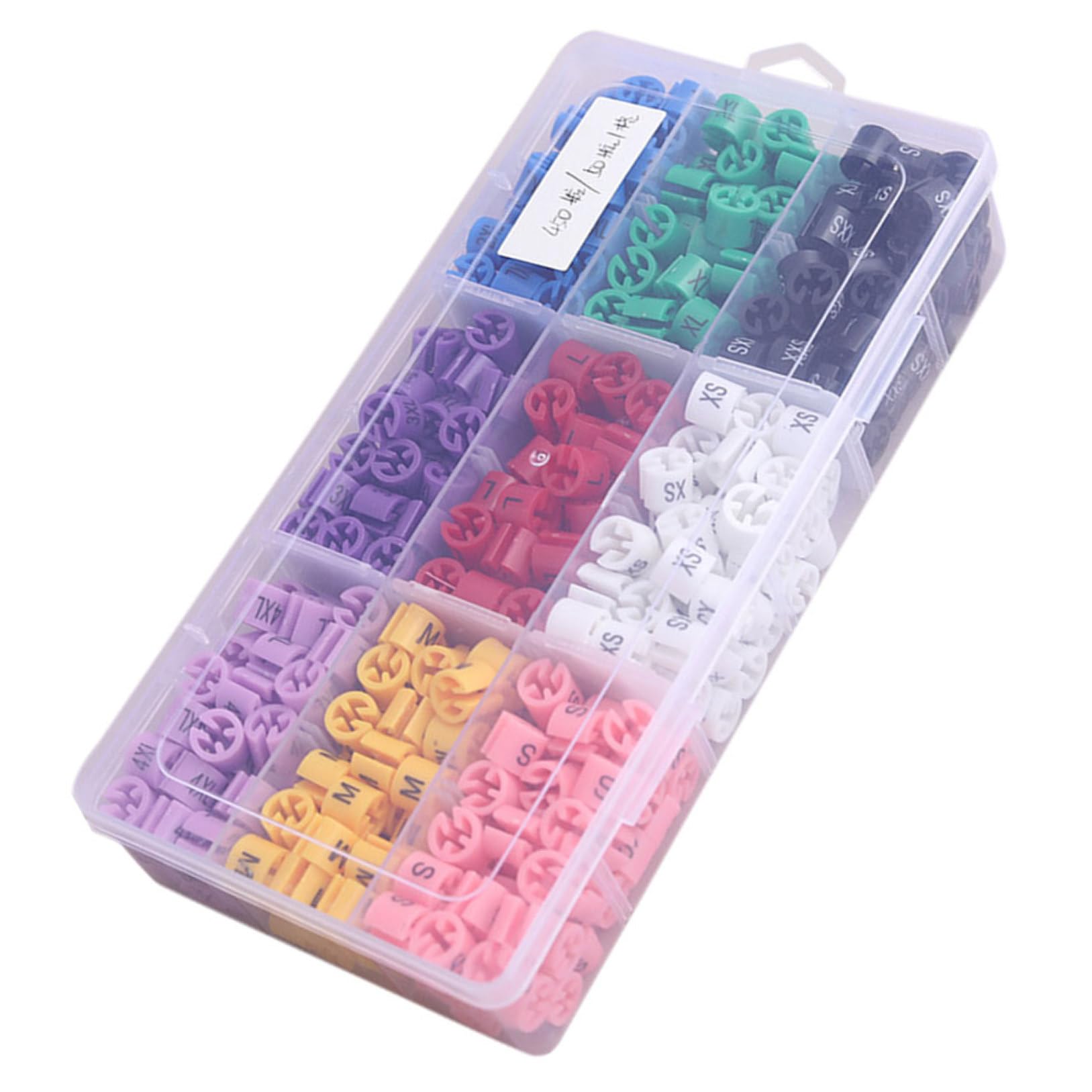 Didiseaon D'étiquettes de Taille Résistantes et Faciles à Organiser 450 Pièces en Plastique Couleurs Assorties pour pour Magasin de Vêtements