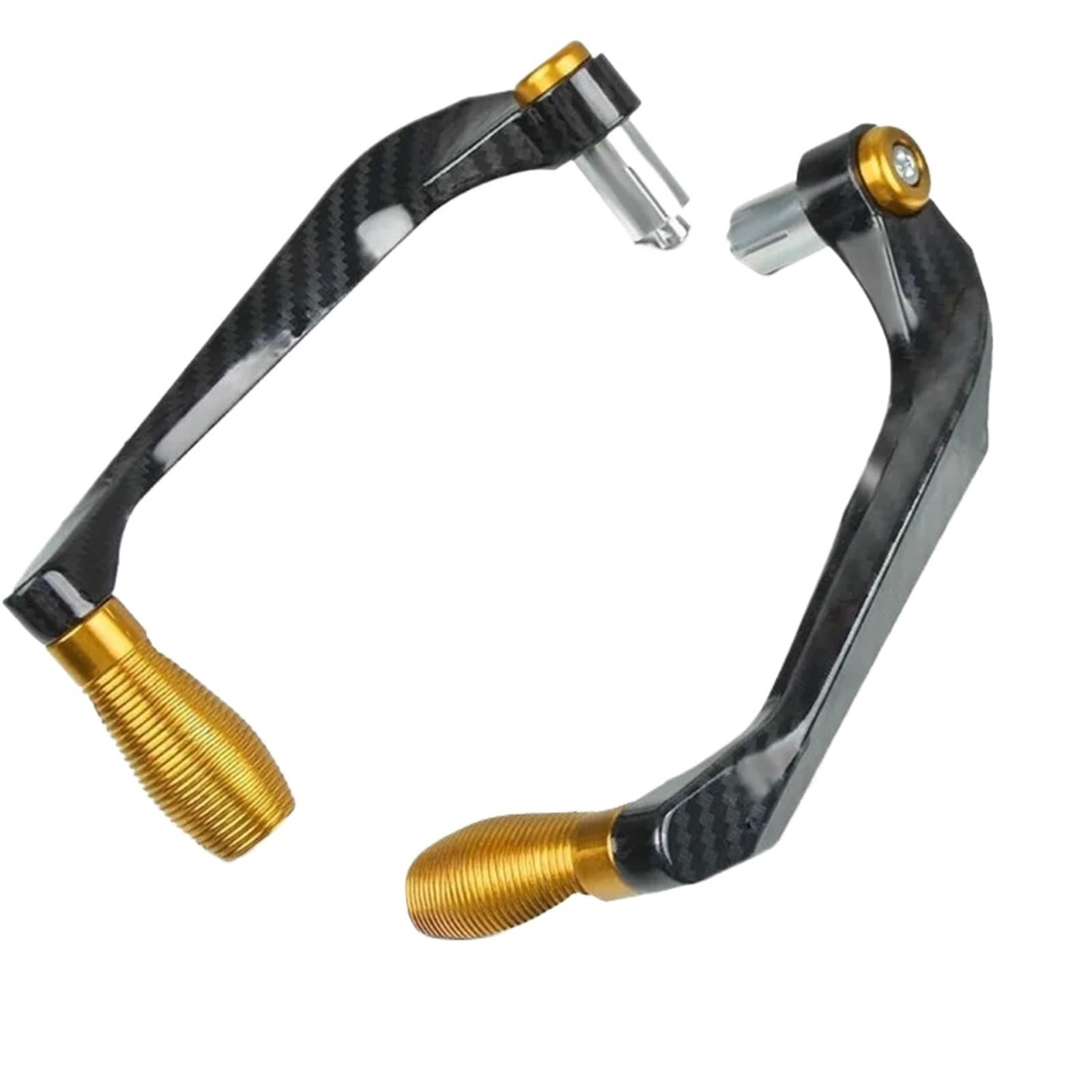 UIDJIVDS Handguards Fit for Motorcycle CNC Aluminum Alloy Carbon Fiber Brake Clutch Lever Protector Modification Accessories Handlebar Protector(Gold)